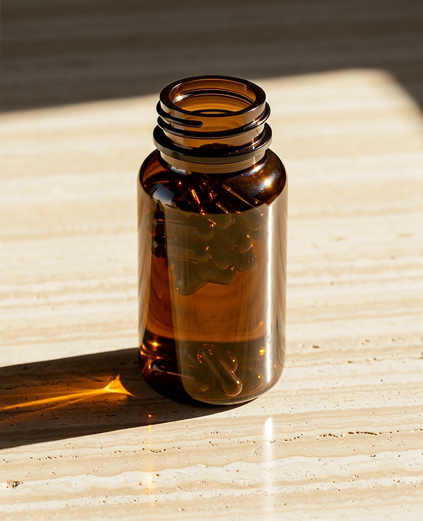 Premium men's wellness supplement bottle